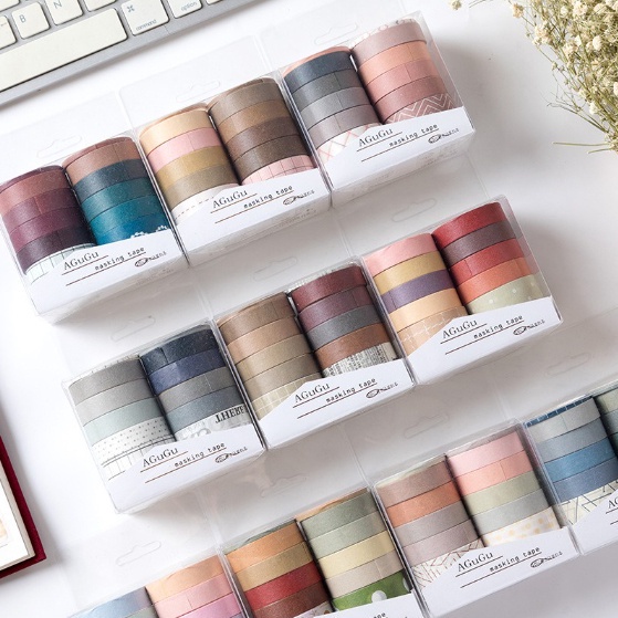 

10 Roll/Set washi Masking Tape/Selotip BUJO Decorative Tape For Sticker Scrapbooking/Stiker Kertas/S