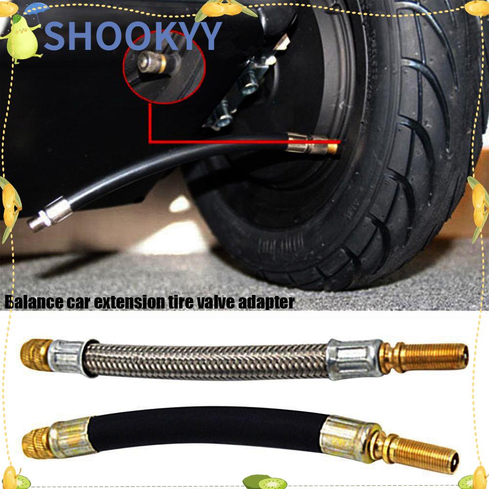 Chookyy Extended Nozzle Stainless Steel Tire Inflator Skateboard Alat Bersepeda Skuter Katup Adaptor Untuk Xiaomi Mijia M365