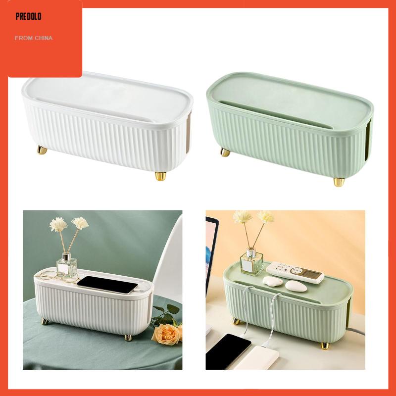 [Predolo] Kotak Kabel Listrik Menyembunyikan Menyembunyikan Kabel Organizer Box Untuk Meja Kantor Rumah Hub USB