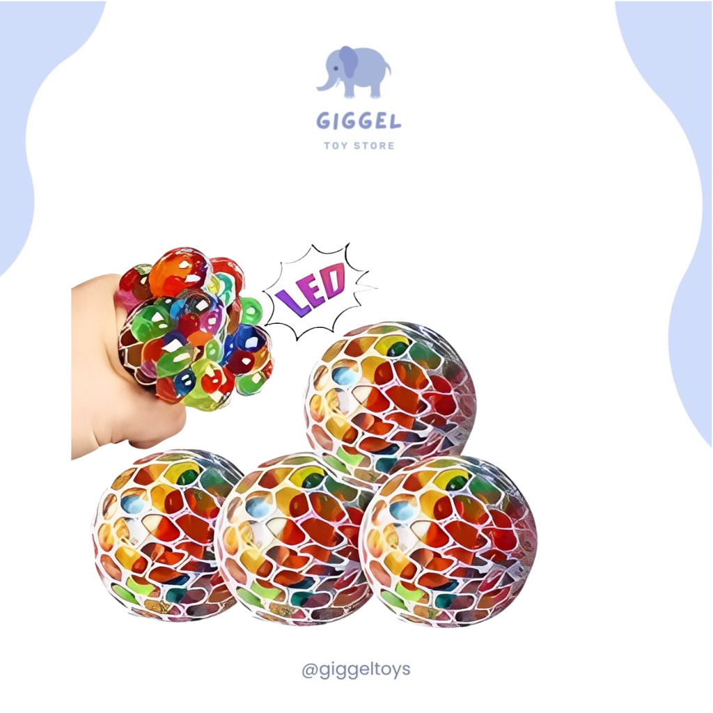 [ Giggel ] Mesh Squishy Ball / Mainan Squishy Bola Anggur Anti Stress Ukuran Besar 5 cm / Bola Remas