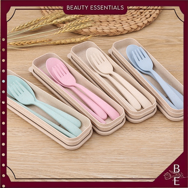 BEAUTY ESSENTIALS - D6048 Alat Makan Set / Alat Makan Korea H515 / 1 Set Makan Import / Alat Makan S