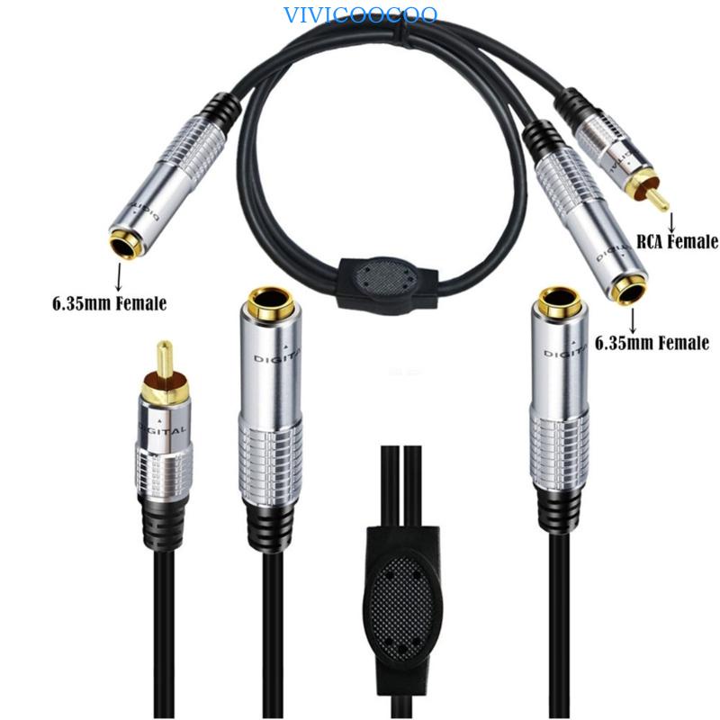 Vivi 14 Female to RCA Male +1 4Female Cord RCA Kabel Ekstensi Y Splitter Excellet Suara Stereo Kabel Ekstensi Kawat