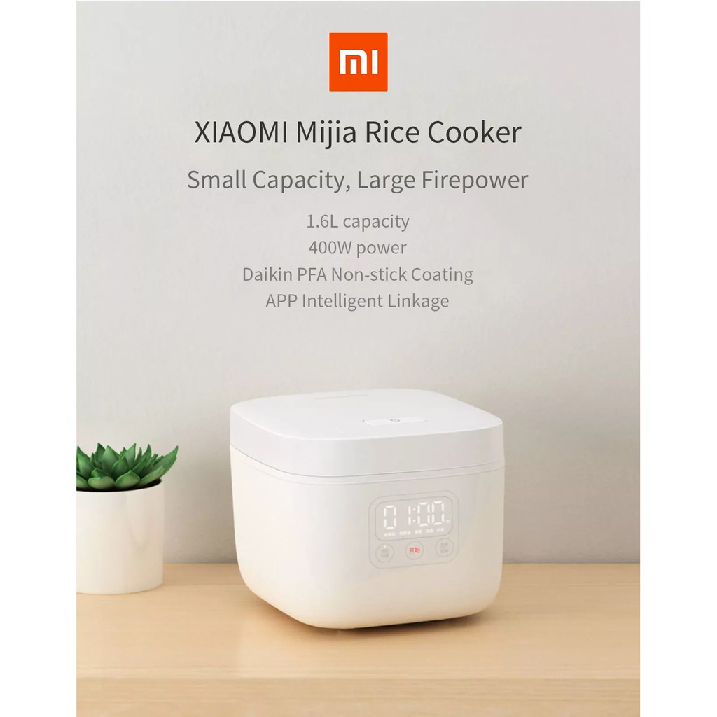 337 MIJIA DFB201CM Small Rice Cooker 1.6L 400W