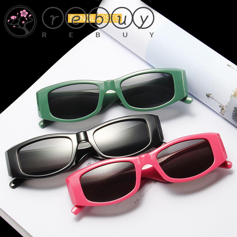 REBUY Rebuy Women Sunglasses Korean Untuk Pria Oversized Candy Color UV400 Protection Eyewear Shades Kacamata Matahari