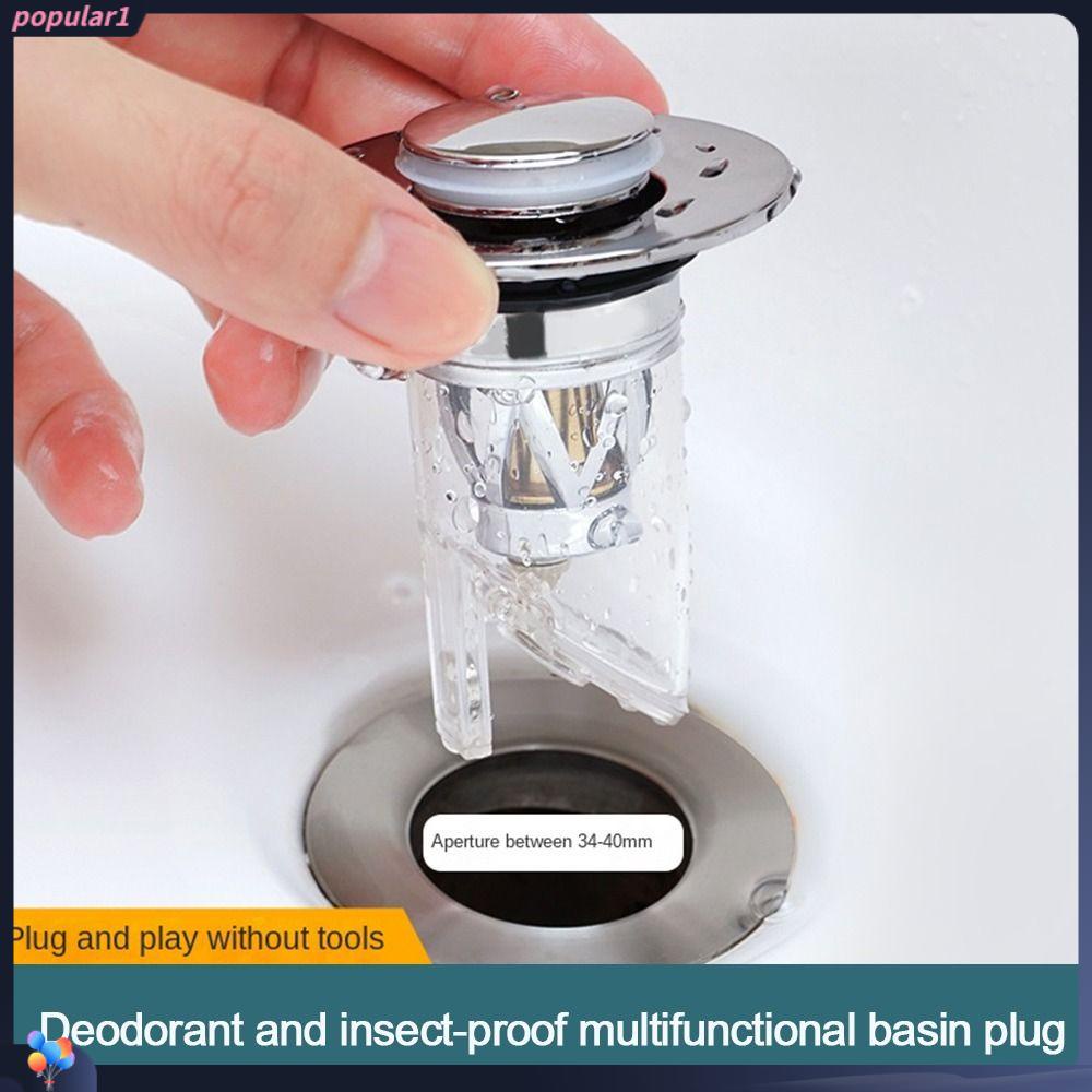 POPULAR Populer Pop Up Drain Filter Universal Tahan Lama Perlengkapan Kamar Mandi Penggantian Kendur Plug Baut Penangkap Rambut Wastafel Bounce Core