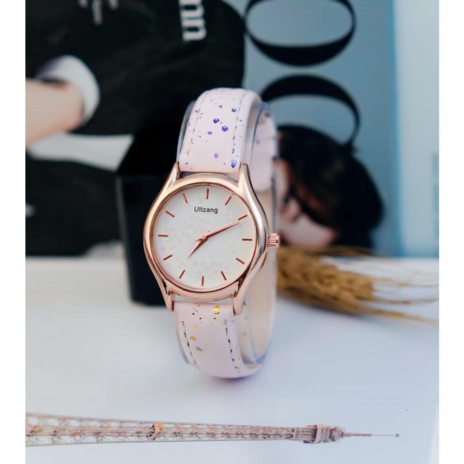 BAJ Jam Tangan Quartz Strap PU Analog Casual Gaya Retro Wanita &amp; Pria Ulzzang Watch Korean Fashion RM092