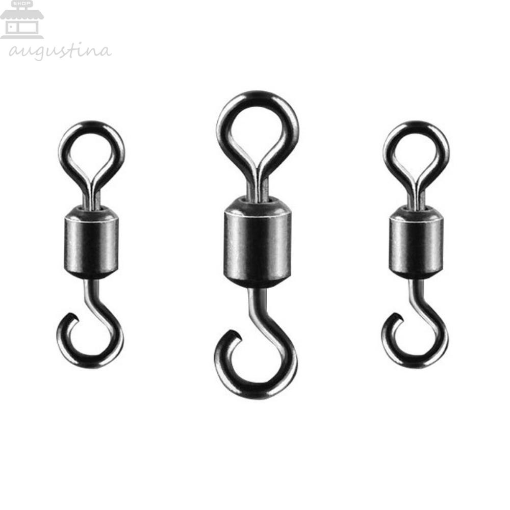 AUGUSTINA Agustinina Opening Rotating Ring Flexible Rotation Pelindung Grup Kawat Gantung Sequin Fishing Tackle Umpan Alat Sambungan Single Hook Konektor Pancing