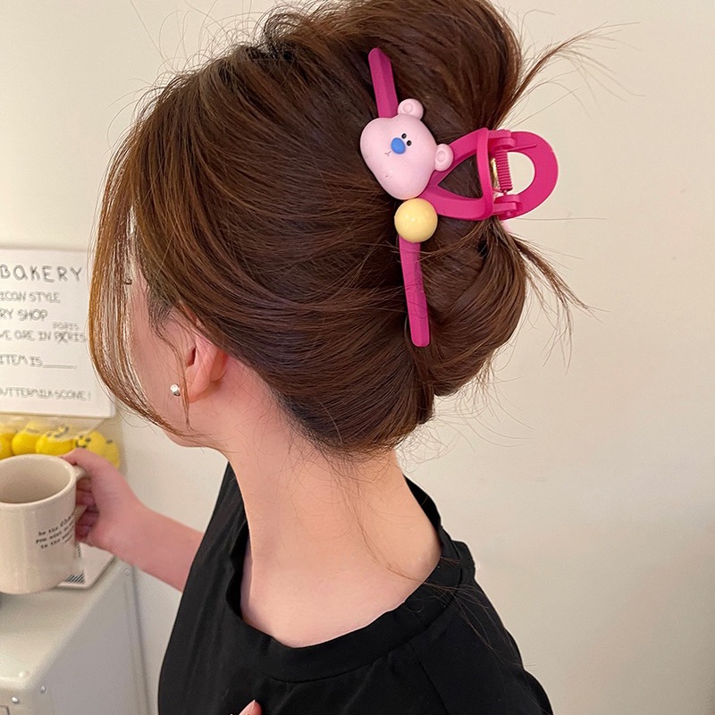 Korea Lucu Beruang Jepit Rambut Gadis Fashion Plastik Jepit Rambut Hiu Klip Wanita Aksesoris Rambut