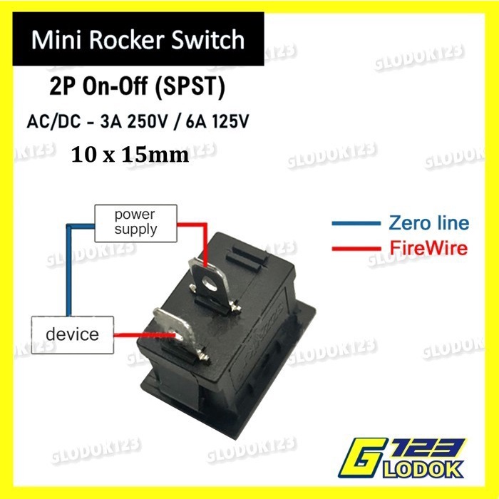 Saklar Power Switch Tombol ON OFF Mini Roker Rocker Kecil 2 3 4 Pin