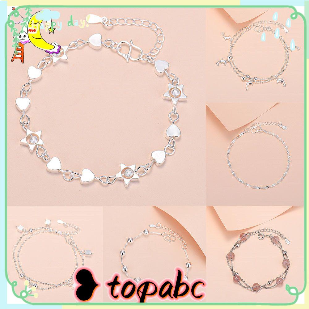 TOP Gelang Manik Keberuntungan Kesederhanaan Strawberry Kristal Dolphin Bangles Perhiasan