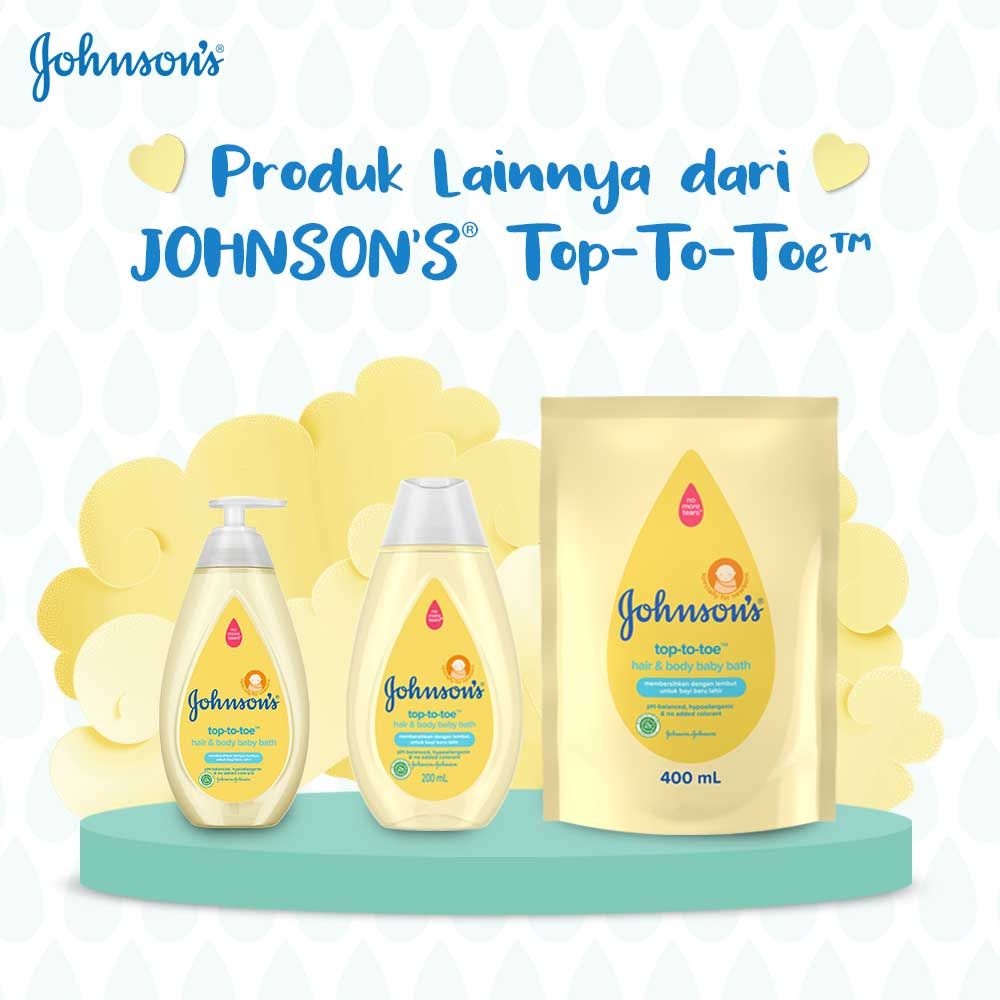 Johnsons Top To Toe Hair and Body Baby Bath 100ml 200ml 375ml 400ml 500ml - Sabun Sampo Bayi