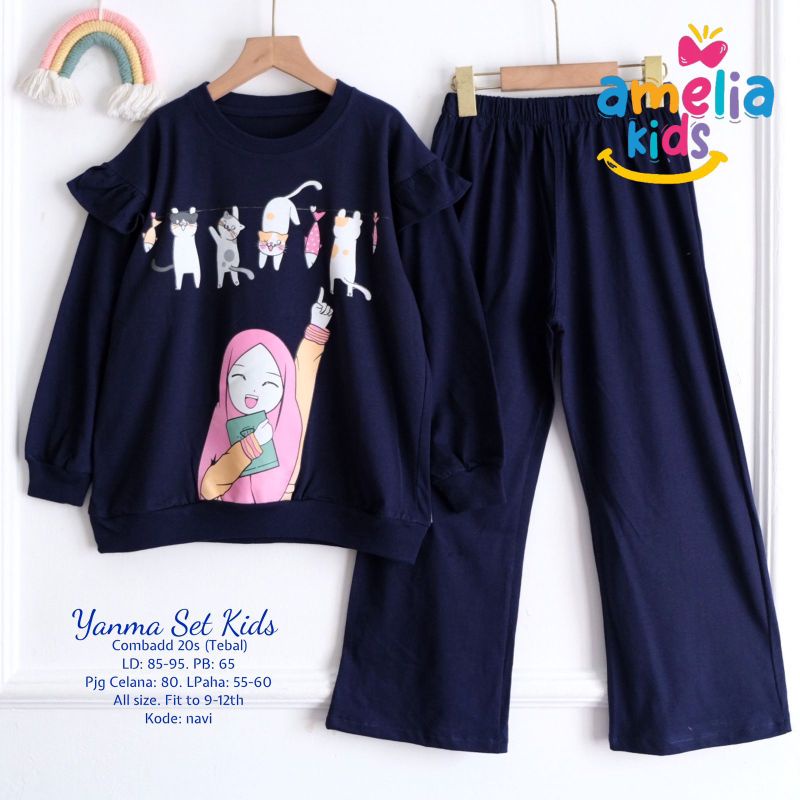 YANMA SET Celana (9-12th) ORI AMELIA KIDS | Setelan Anak