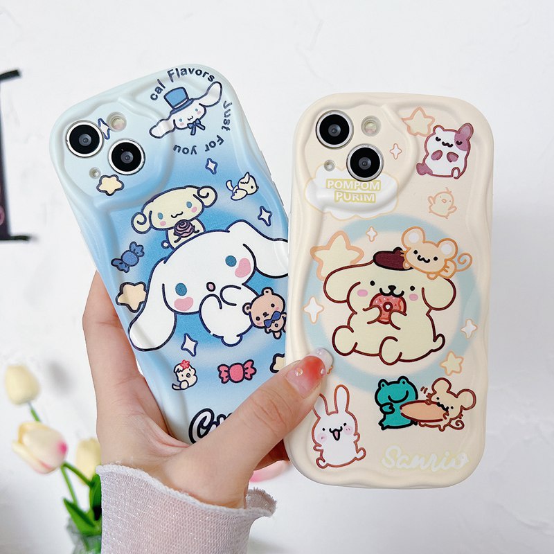 Cream Casing Lovely Cinnamoroll Soft Case HP iP iPhone 6 6S 7 8 14 + Plus SE 2020 2022 X XS XR 11 12 13 Pro Max