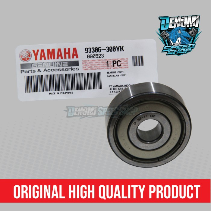 Bearing Laher Laker 6300 Tromol Roda Depan Yamaha F1ZR FIZR F1Z FIZ R Force 1 Vega Jupiter Alfa MX Crypton Nouvo Mio Original YGP 93306-300YK Satuan