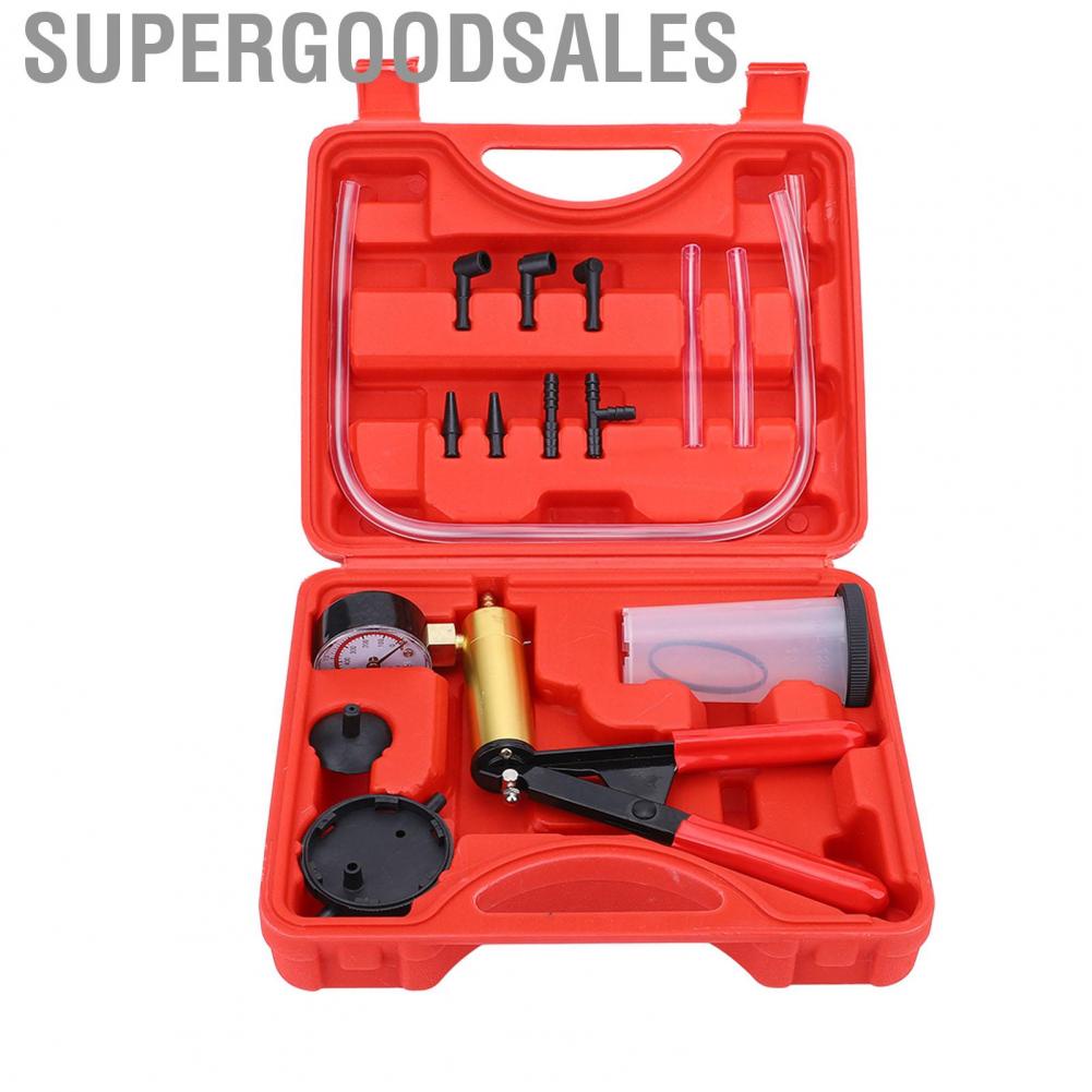 Supergoodsales Handheld Vacuum Pump Tester Set Brake Bleeding Kit Accurate Data Reading Durable for Truck Automotive