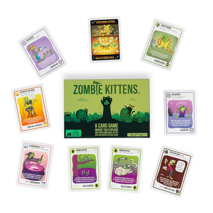 Zombie Kittens by Exploding Kittens Board Game Card Games Boardgames