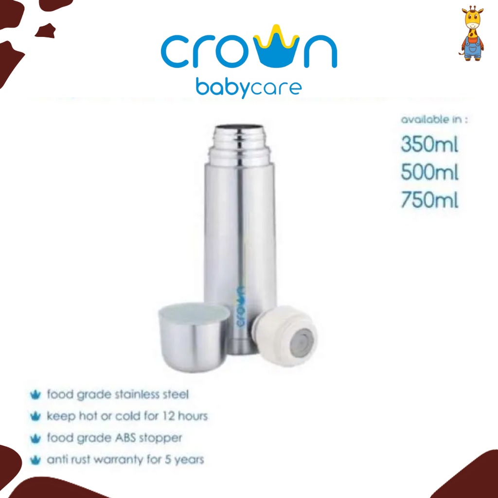 Crown Easytravel Vacuum Flask 1000ml / 750ml / 500ml / 350ml - Termos Tahan Panas