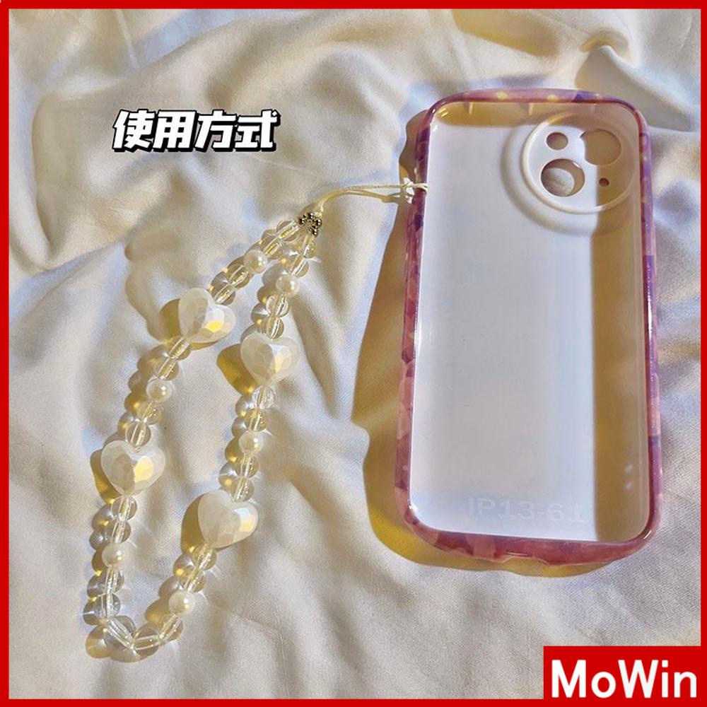 Case Ponsel Lanyard Gelang Manik-manik Berwarna-warni Yang Indah Berbagai Macam Gaya Smiley Heart Beads Kompatibel dengan Casing iPhone Berbagai Macam Warna