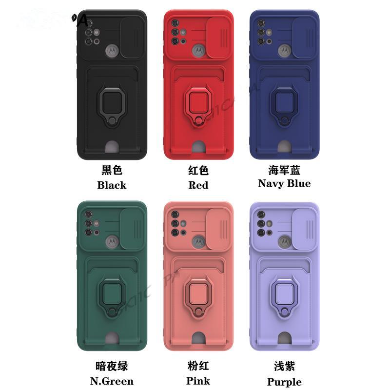 Untuk Motorola MOTO G10 G30 G22 G31 G41 G42 G50 G51 G60S G62 case Dompet slot Kartu Stand holder Penutup Belakang Untuk MOTO G9 Play Power Crossbody lanyard slide lens Cases