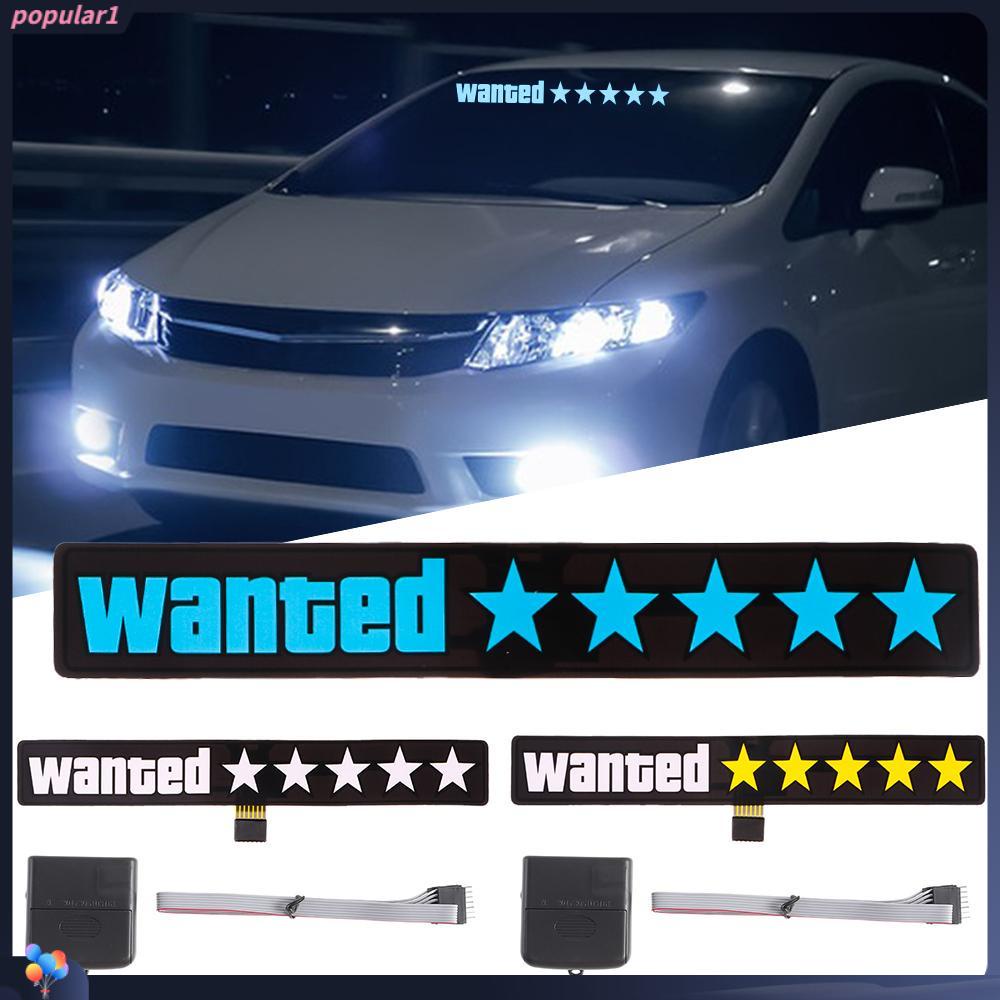 POPULAR Led Stiker Mobil Tanda Pengaman Jendela Mobil Dekorasi Sticker Wanted