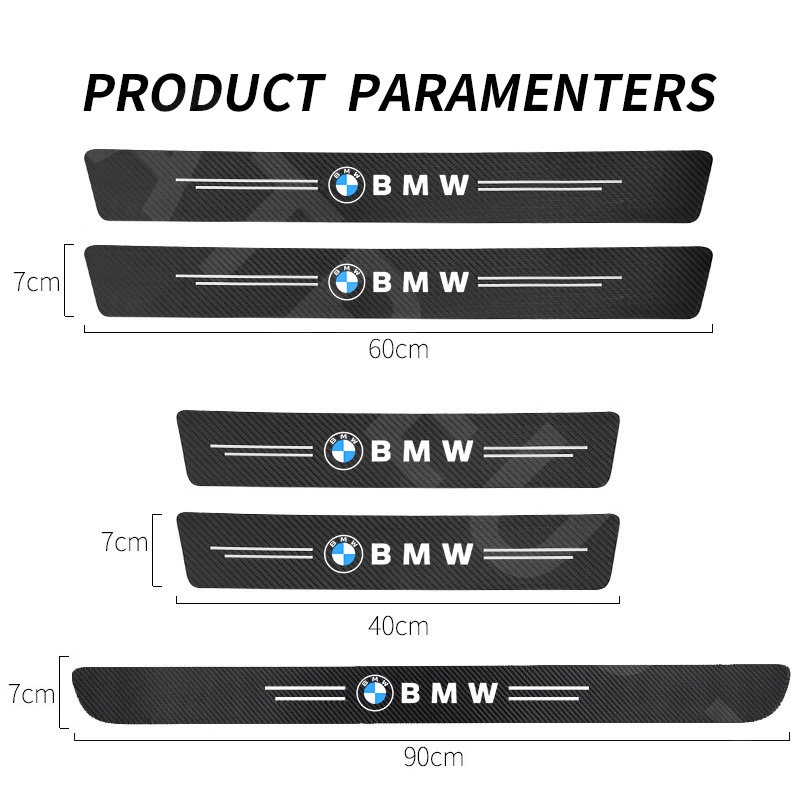 Luminous Stiker Pelindung Pintu Mobil BMW Anti Gores Threshold Strips Mobil Stiker Untuk BMW E36 E46 E30 E90 F10 F30 E39 E60 X1 E84 F48 F25 X3 E83 X5 F15