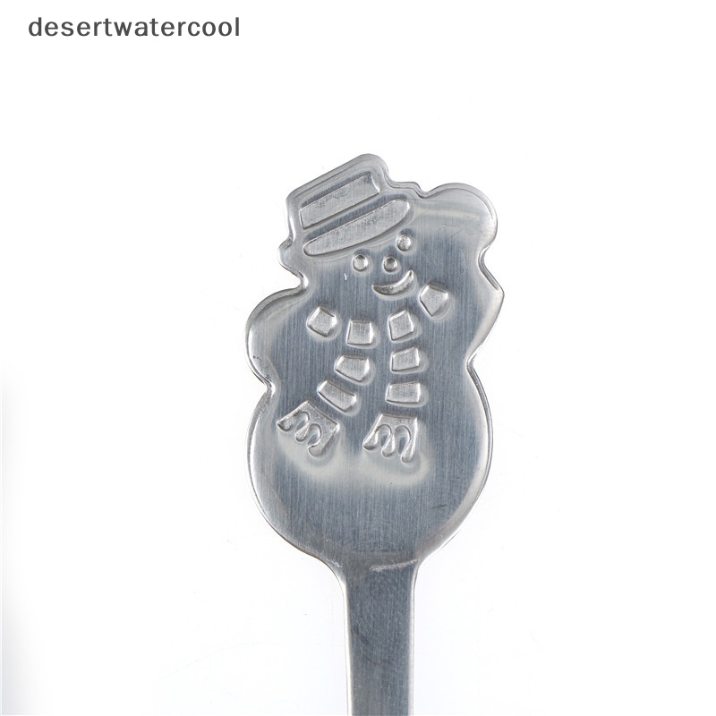 Deid 4 Pcs Natal Stainless Steel Sendok Kopi Teh Sendok Makanan Penutup Makanan Ringan Sendok Teh Martijn