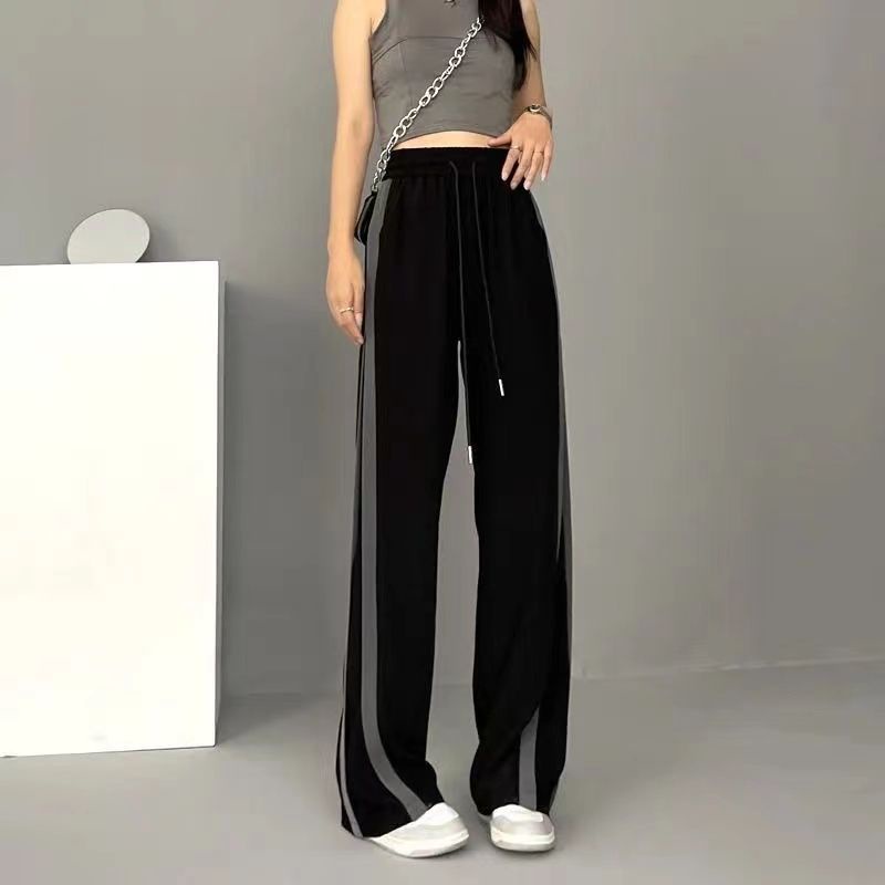 Celana Lebar Kaki Wanita Amerika Longgar Semua Pertandingan Celana Olahraga Kaki Lurus Casual