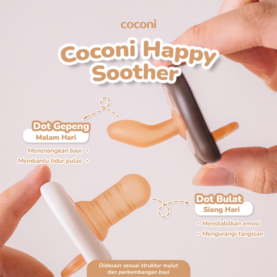 COCONI Happy Soother Pacifier 2 Pcs Box | Empeng Dot Bayi 2 Pcs