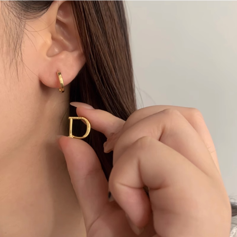 Kami Bunga Uang Tua Emas 14 K Modal D Hoop Anting Wanita Perempuan Klasik Glossy Chunky Logam Anting-Anting Elegan Pertunangan Pertemuan Pesta Telinga Perhiasan Aksesoris