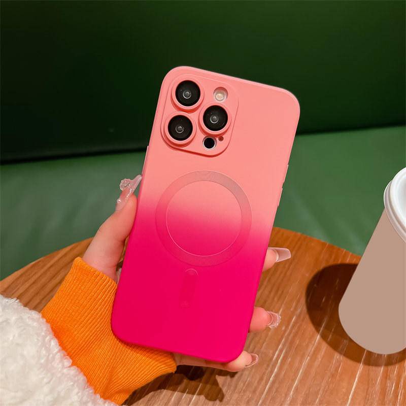 Case Mewah Magsafe Wireless Charge Pola Casing Ponsel Untuk Iphone14 13 Pro Max14 Plus Magnetic Silicone Cover Phone Cases Untuk iPhone 14Pro 13Pro 14plus