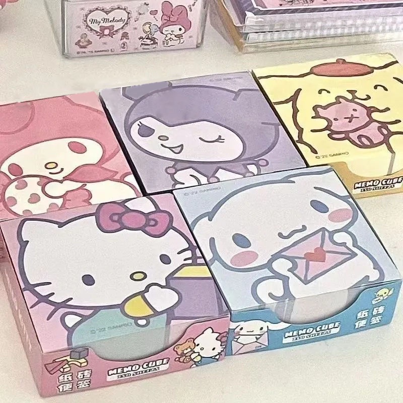 Baru 250lembar Kartun Lucu Sanrio Sticky Notes Buku Anime Kuromi Cinnamoroll My Melody Alat Tulis Siswa Perlengkapan Sekolah