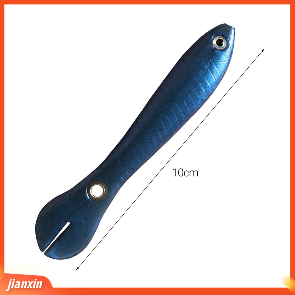 (In Stock) 10Pcs 10cm/6g Bentuk Loach 3D Mata Ikan Umpan Palsu Lingkaran Logam Bionic Lembut Umpan Pancing Perlengkapan Memancing