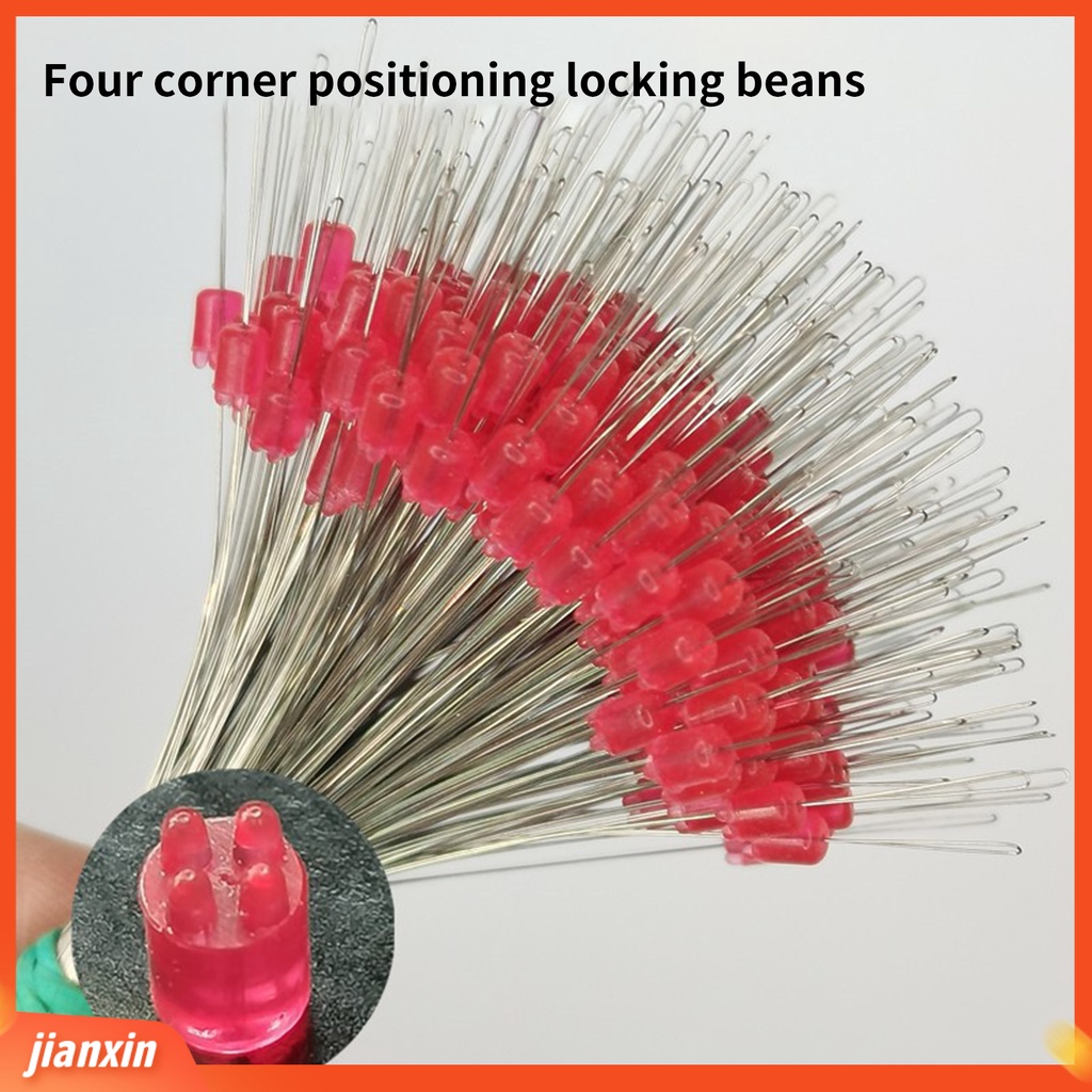 (In Stock) 300Pcs/Bag Kolom Lurus Bentuk Empat Sudut Posisi Ikan Kacang Anti-Helai Garis Ikan Alat Pancing Konektor Stopper Fly Fishing Accessories
