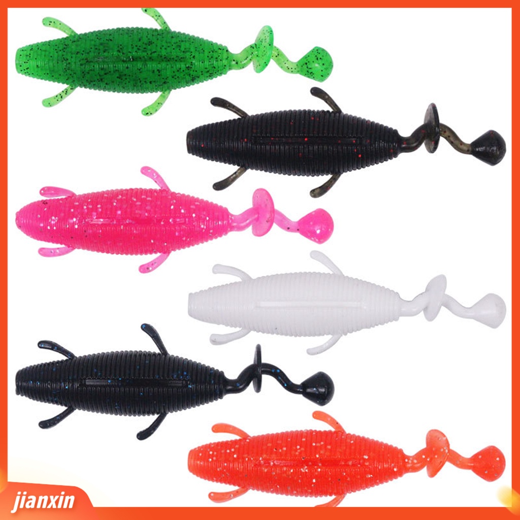 (In Stock) 4Pcs 15g Umpan Umpan Ikan Simulasi Tinggi Menggoda Elastis Bercahaya Bentuk Larva Hidup Lembut Palsu Lure Fishing Tackle