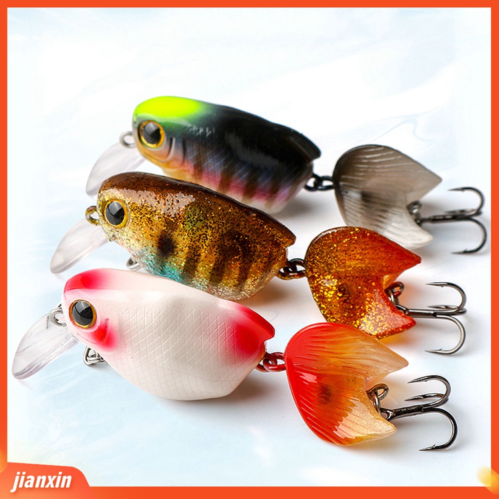 (In Stock) 5.8cm Umpan Mulut Ayam 3D Simulasi Fisheye Tajam Kait Menggoda Angling Manusia Hidup Buatan Crankbait Memancing Luar Ruangan