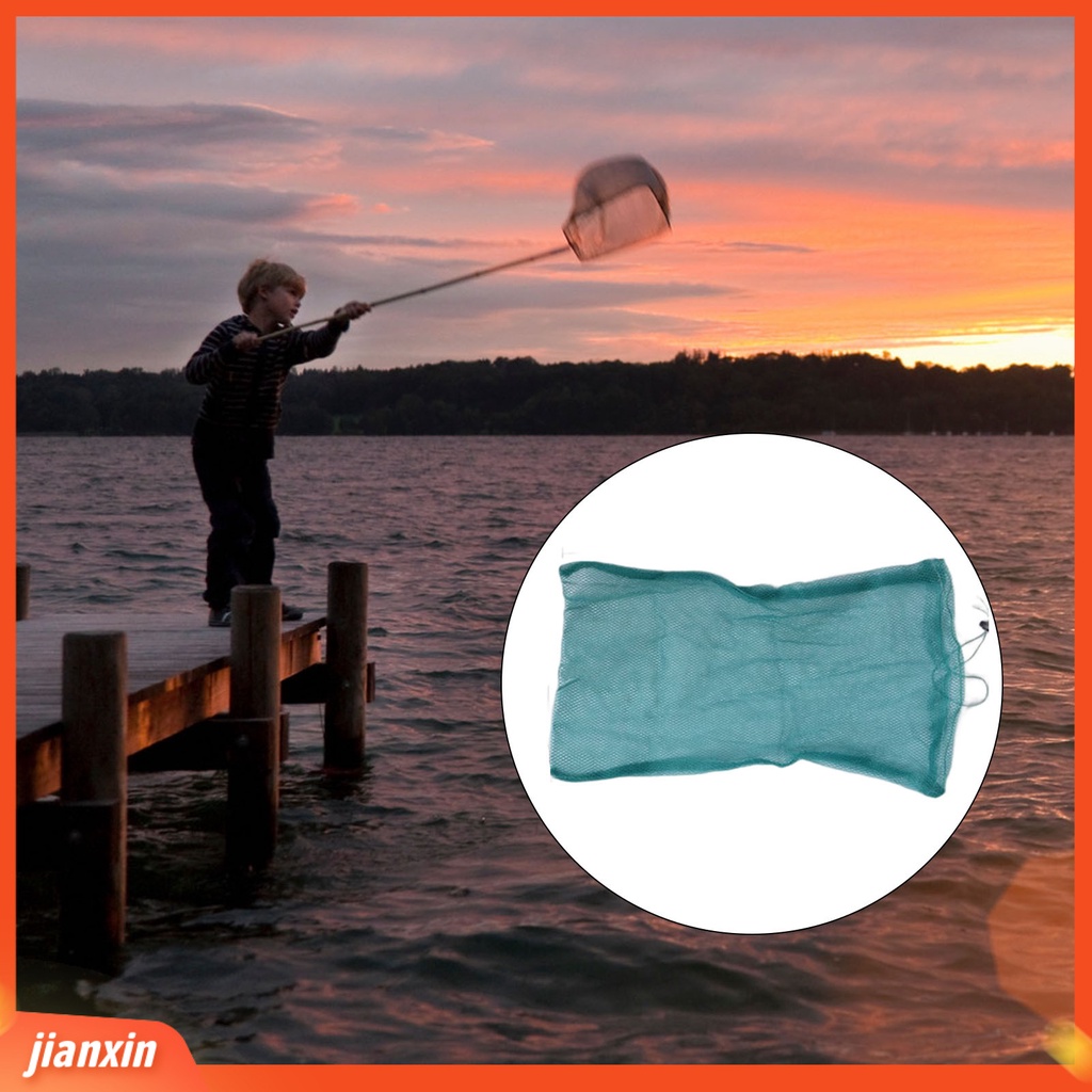 (In Stock) Jaring Ikan Kuat Beban Bantalan Cepat Kering Portabel Tahan Sobek Menebal Angling Nilon Perlindungan Ikan Tas Bersih Pasokan Luar Ruangan