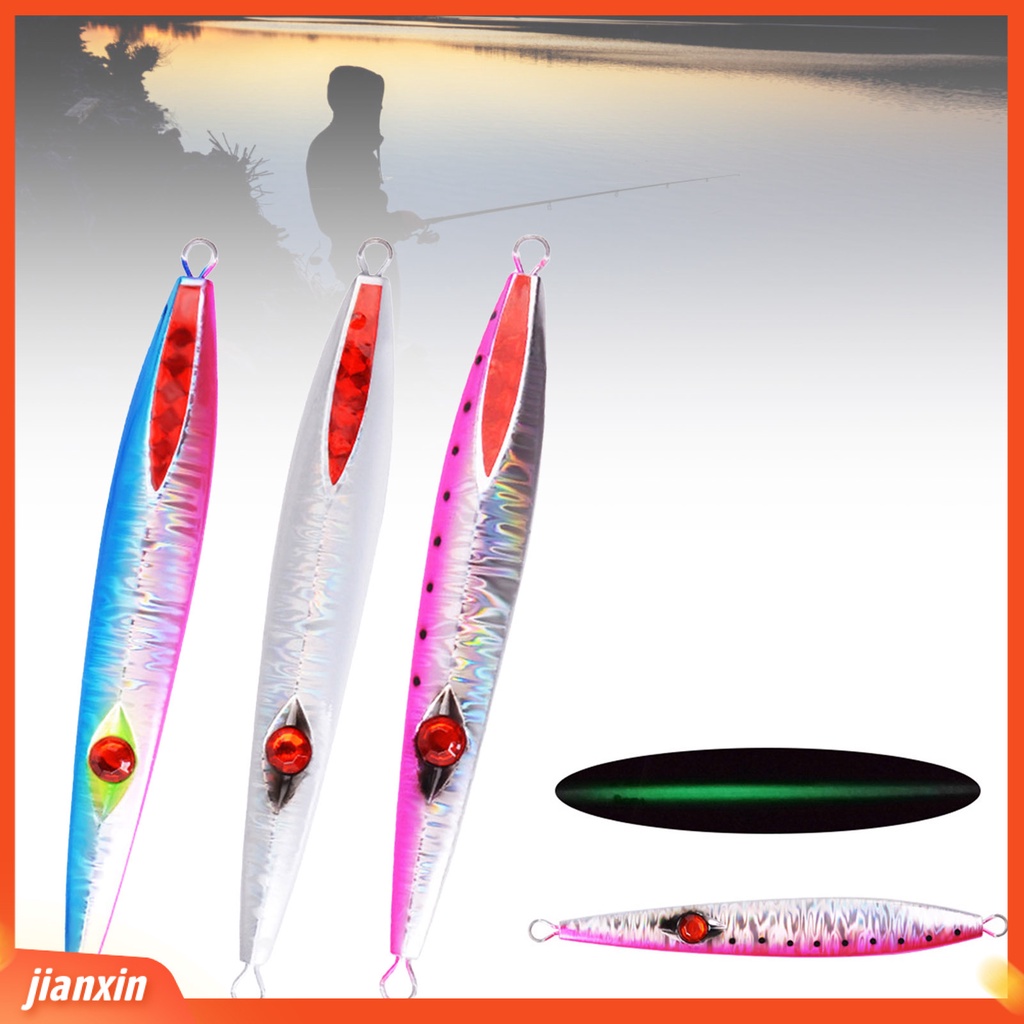 (In Stock) 130g /160g Luminous Slow Sinking Fall Umpan Buatan Jig Untuk Angling