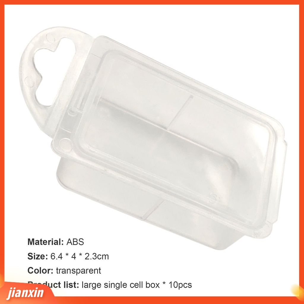 (In Stock) 10Pcs /Set Kotak Umpan Pancing Transparan Dengan Penutup Ringan Tahan Air Compact Square Fishing Storage Box Untuk Outdoor