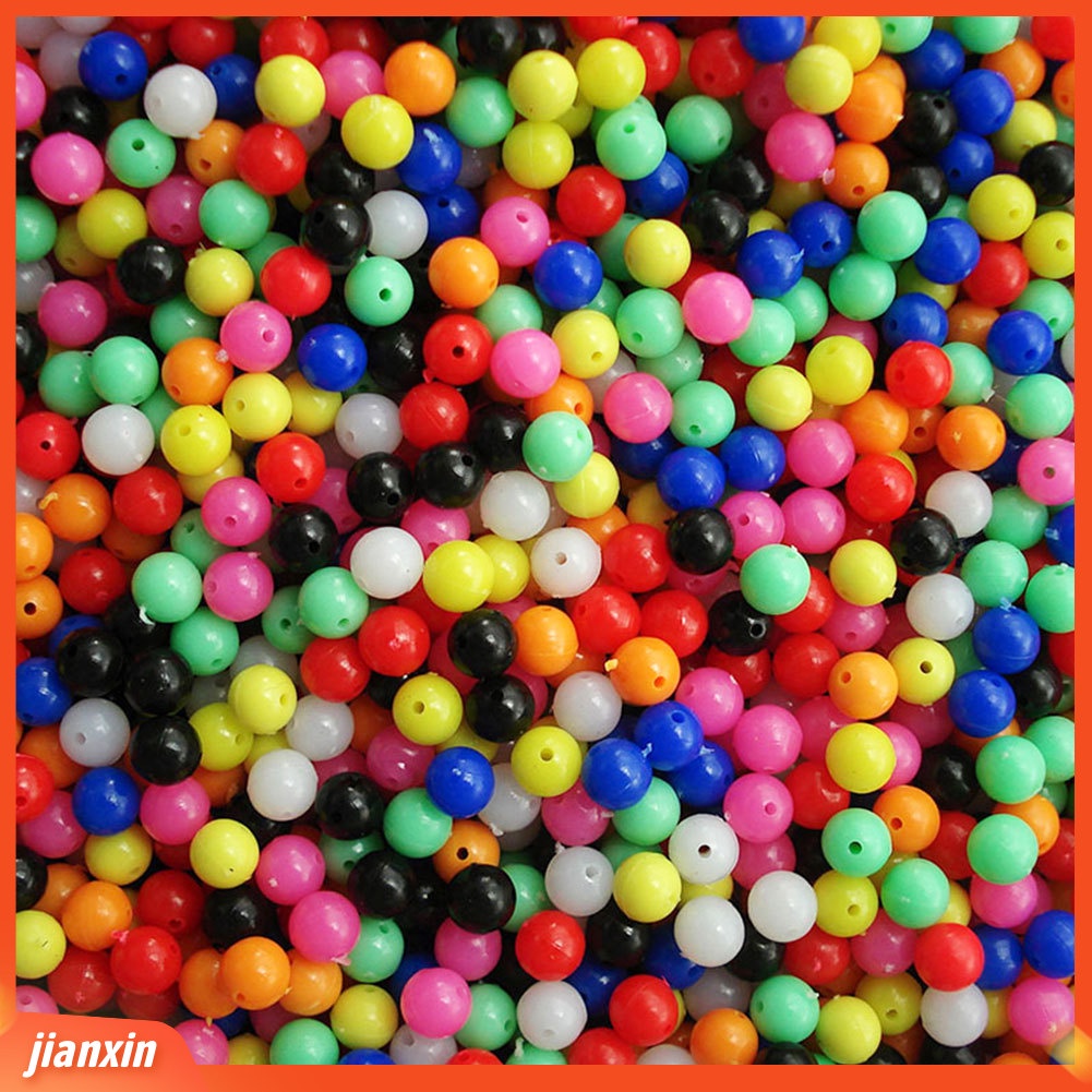 (In Stock) 100Pcs 6mm /8mm Bulat Multicolor Rig Beads Laut Memancing Umpan Float Tackles