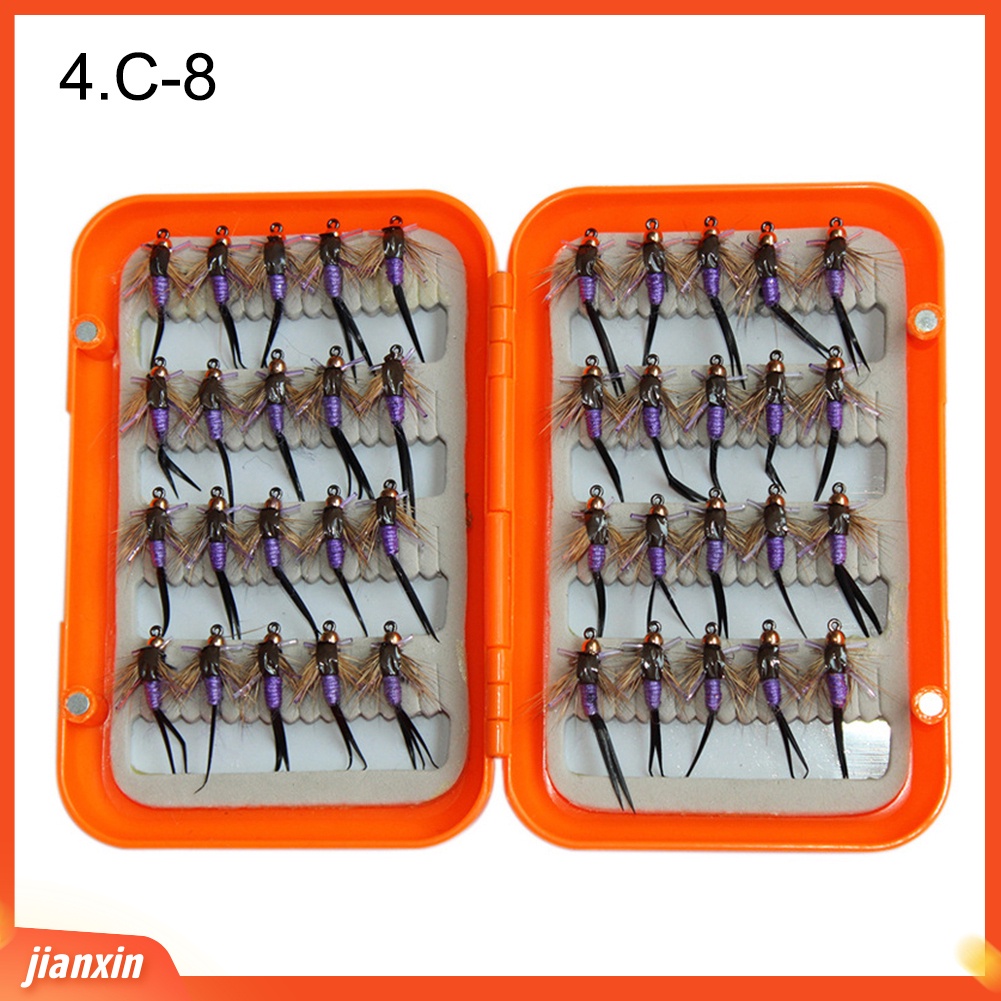 (In Stock) 40Pcs Mini Memancing Buatan Manusia Hidup Umpan Berbentuk Lalat Umpan Serangga Hook Tackle