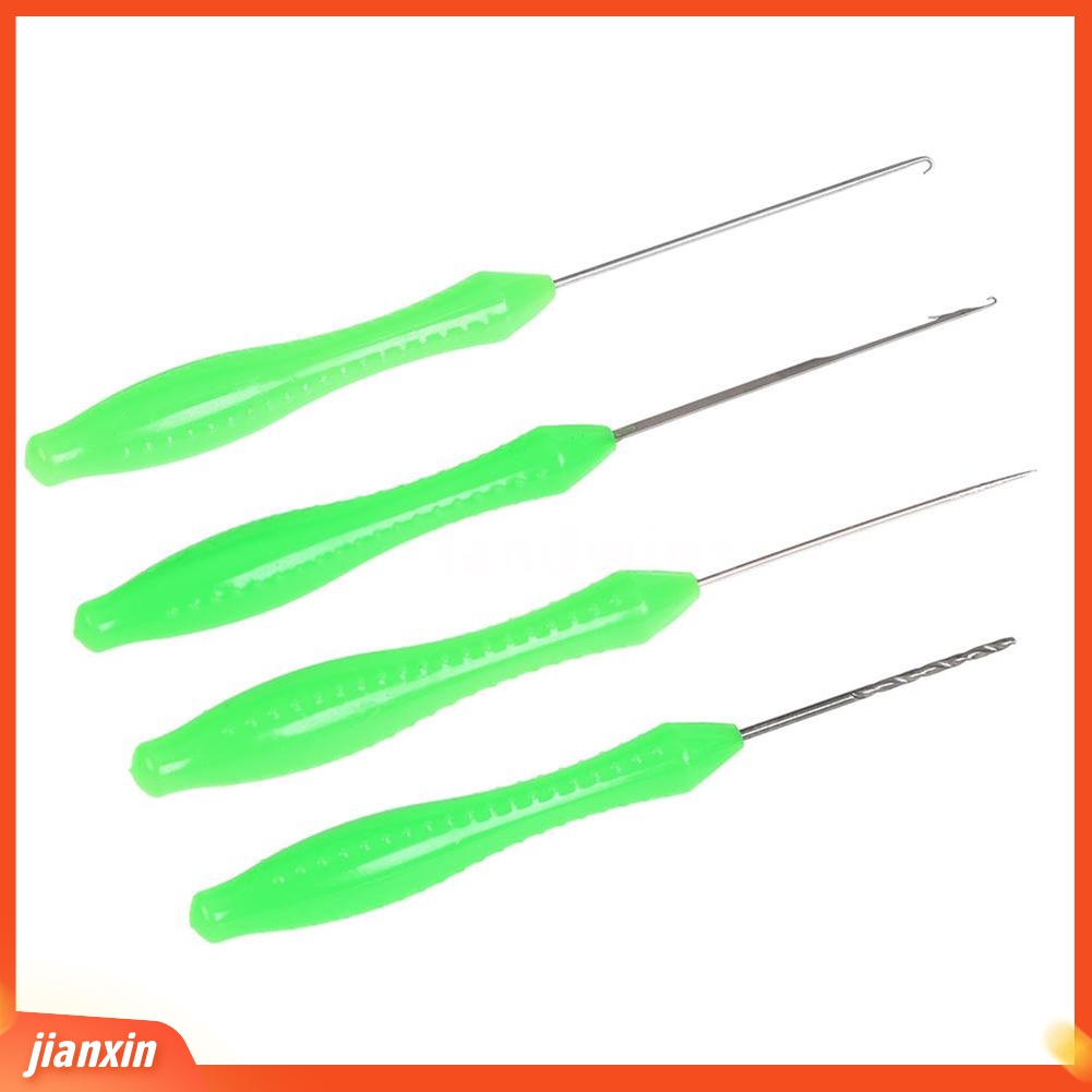 (In Stock) 4Pcs Set Jarum Umpan Kait Bor Stringer Baiting Rig Alat Carp Fishing Tackle