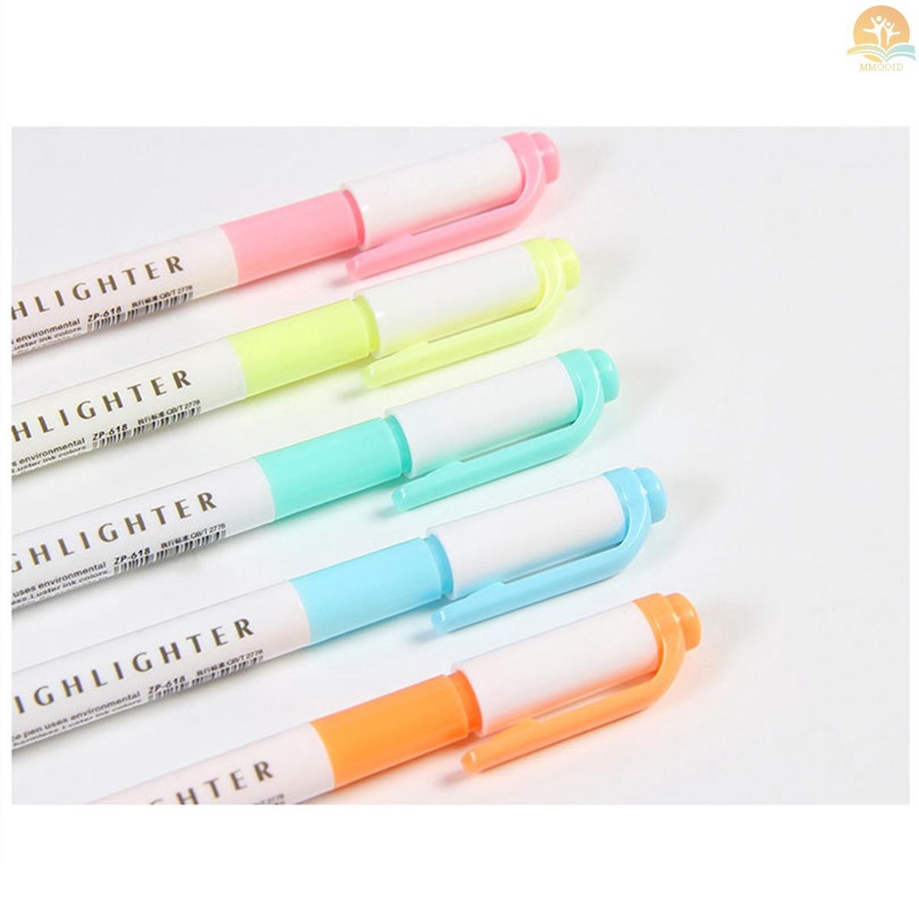 In Stock 5warna Dual Tip Stabilo Pulpen Pahat Lebar Dan Tips Halus Spidol Untuk Siswa Sekolah Kantor Perlengkapan Rumah