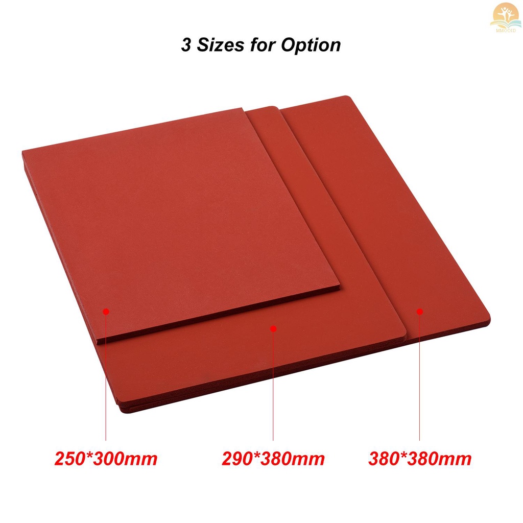 In Stock 250*300*8mm Heat Pressing Mat Silicone Pad Plat Tahan Suhu Tinggi Untuk Mesin Press Panas Kaos Heat Transfer Sublimation