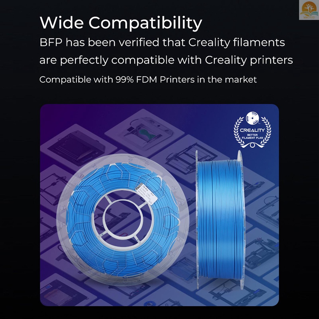 In Stock Creality Ender-PLA Filament for Ender Series CR Series Semua FDM Creality 3D Printer Aliran Halus Ketangguhan Tinggi No Warp 1.75mm 1kg /2.2lbs Filamen Akurasi Dimensi+/-0.