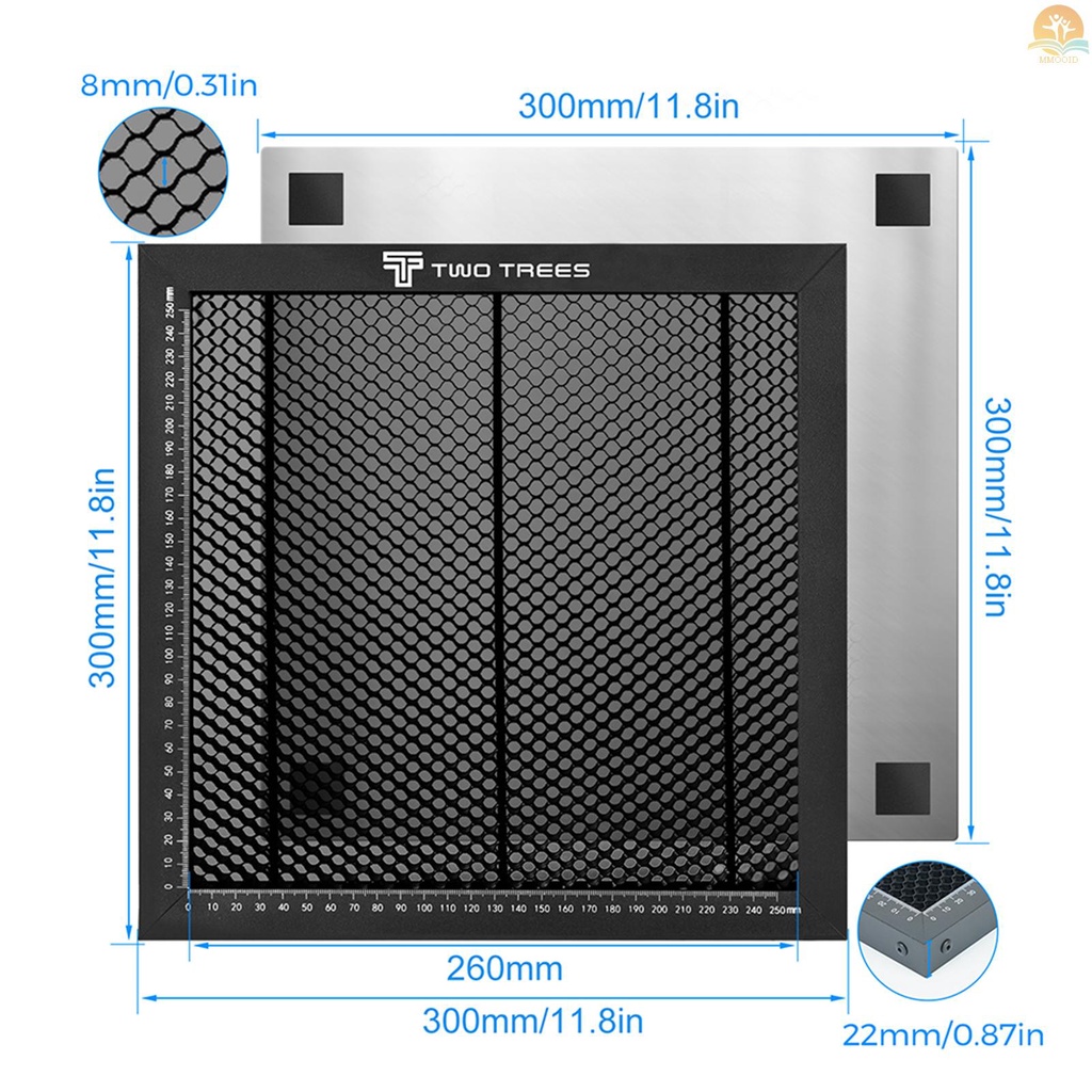 In Stock Laser Engraver Honeycomb Working Table Steel Panel Board Platform Untuk Mesin Laser Kerja Pemotongan Bersih 300x300x22mm Pelindung Meja Untuk Ukiran Kayu/Kulit/Metal/A