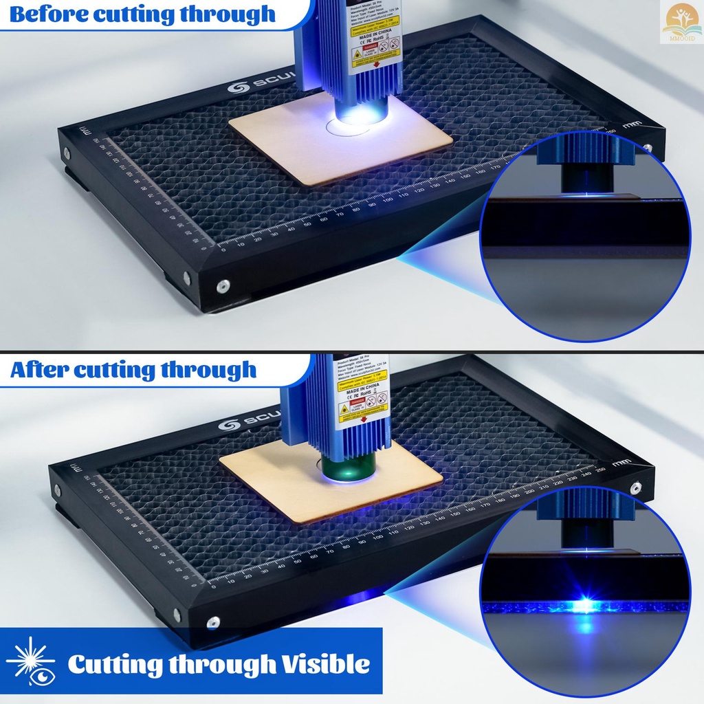 In Stock SCULPFUN Laser Cutting Honeycomb Working Table Board Platform Panel Baja Untuk CO2 Atau Diode Laser Engraver Cutting Machine 400x400mm Mudah-Mengamati Pelindung Meja