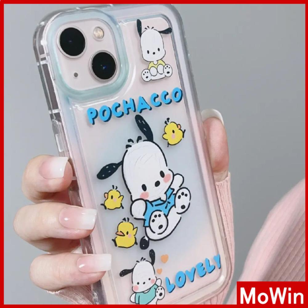 Case iPhone 14 Pro max iPhone Bingkai Foto Kantong Udara Ponsel Case TPU Lembut Transparan Shockproof Perlindungan Lucu Kartun Anjing Kompatibel dengan iPhone 13 Pro max 12 Pro Max 11 xr xs max 7 8