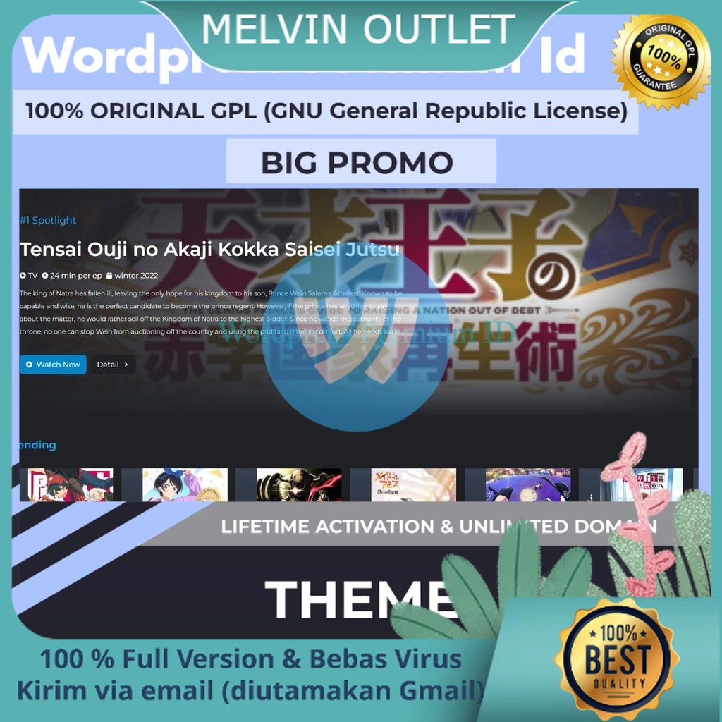 Kiranime – Anime Streaming WordPress Theme