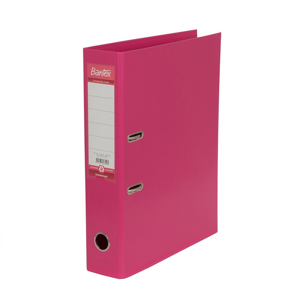 

[Artomas] Bantex Lever Arch File Ordner Plastic 7cm Folio Pink 1465 19