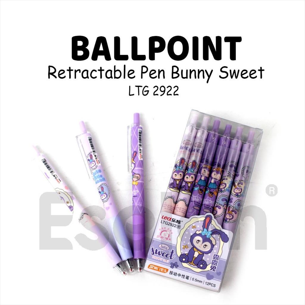 

12pcs Pulpen Cetek BUNNY SWEET LTG-2922 / 1 pak Pulpen Cetek Fancy